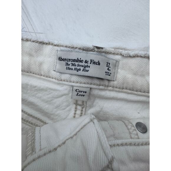 Abercrombie & Fitch Womens 90s Straight Ultra High Rise Curve Love Size 4 - Picture 2 of 4